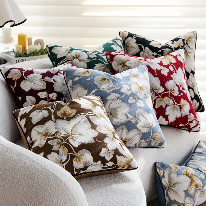 Decorative pillow with floral design