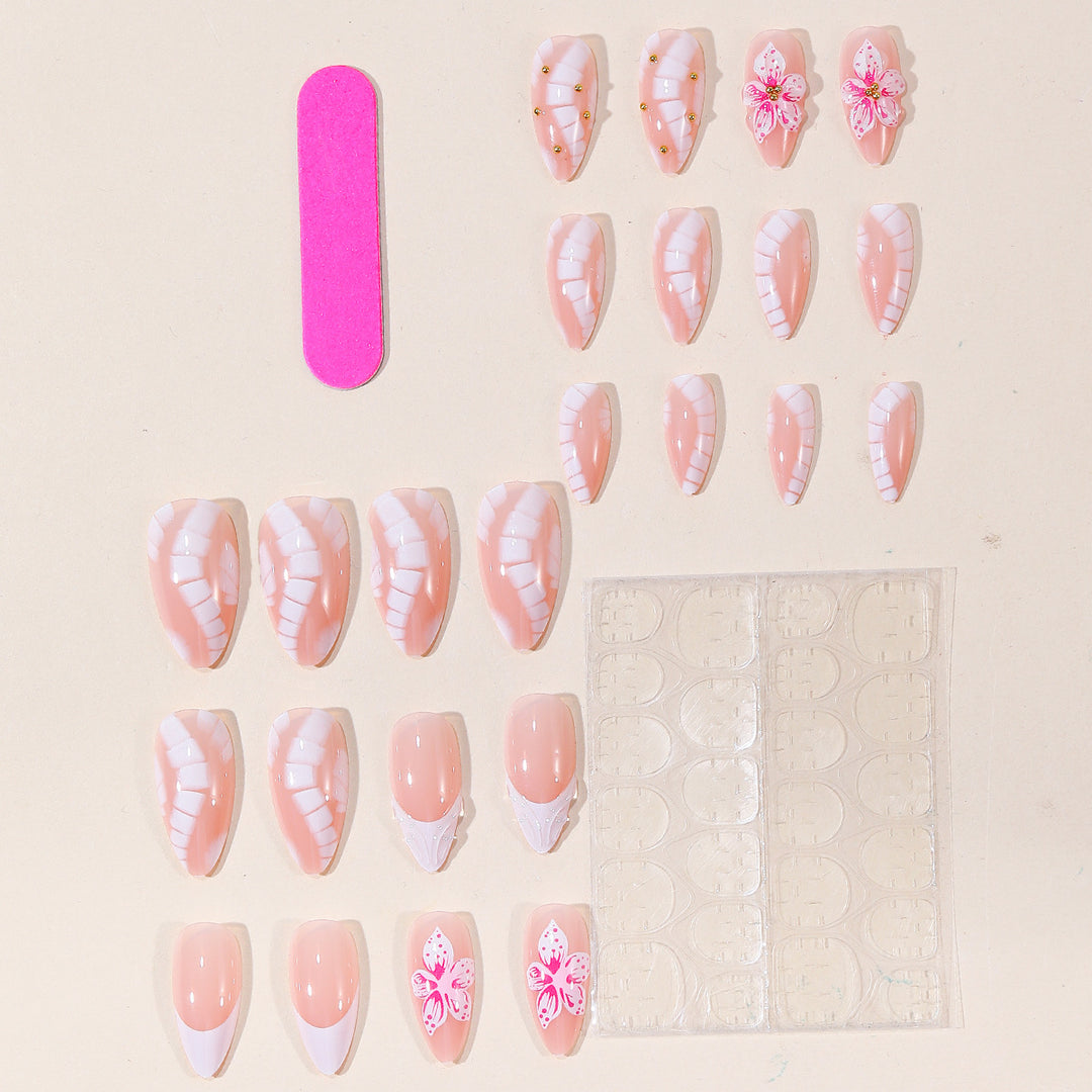 Artistic Floral Accent Nail Art Set Bowlift