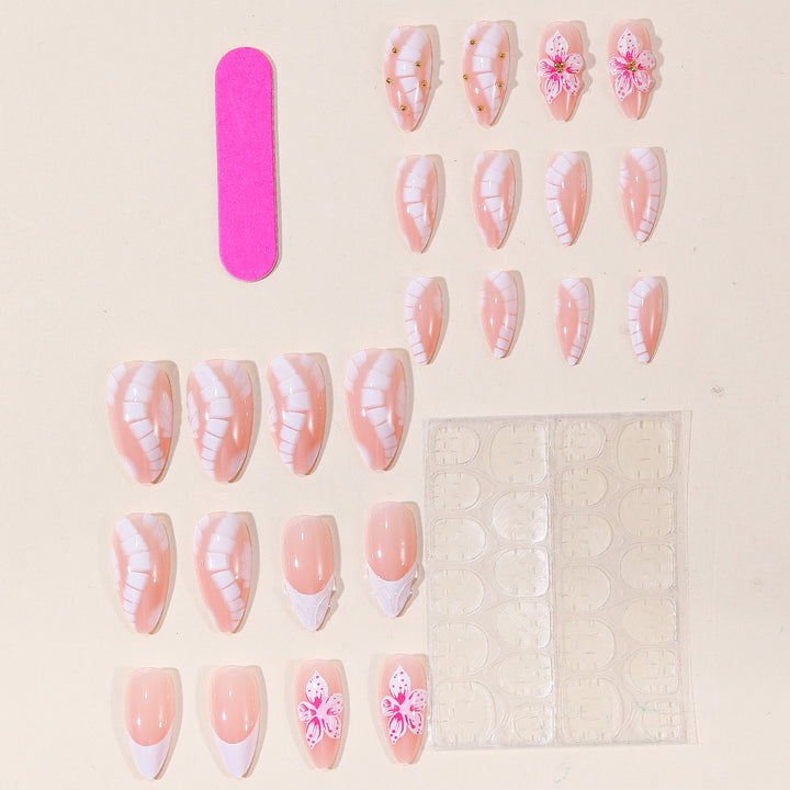 Artistic Floral Accent Nail Art Set Bowlift