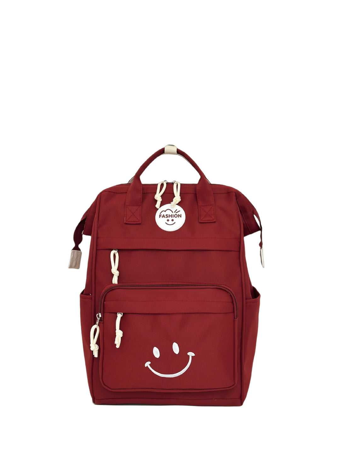 Trendy Multi-Pocket Smiley Face Backpack Bowlift