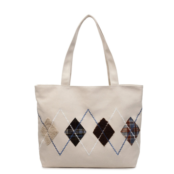 Decorative Patterned Canvas Tote Bag Bowlift