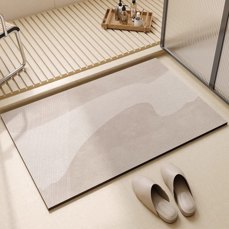 Geometric Design Bath Rug Bowlift