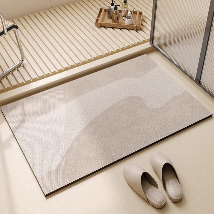 Geometric Design Bath Rug Bowlift