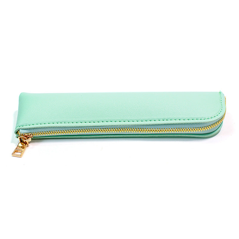 Premium Leather Zippered Pencil Case Bowlift