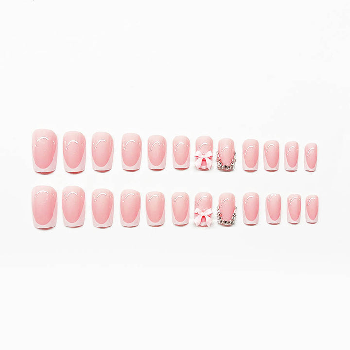 Artificial nail set with elegant details and 3D decorations Bowlift