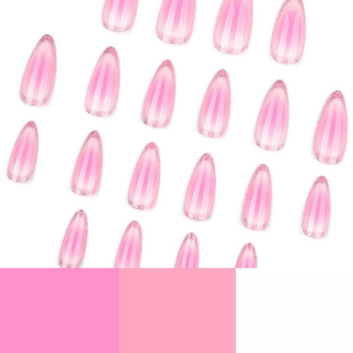 Artful Acrylic Nails with Gentle Ombre Design Bowlift