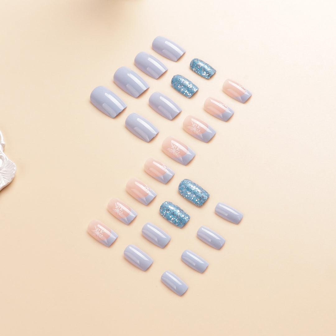 Artistic Snowflake-Embellished Nail Art Tips Bowlift