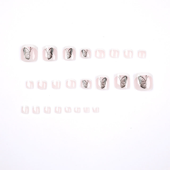 Artful Nail Art with Butterfly Design Bowlift