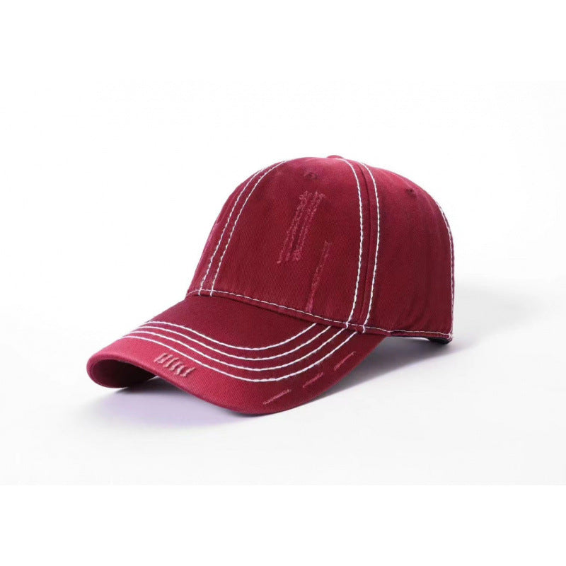 Men's Classic Distressed Cotton Baseball Cap Bowlift