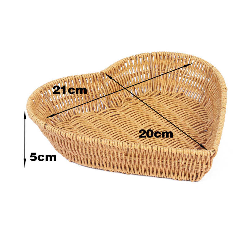 Heart-Shaped Woven Serving Tray Bowlift