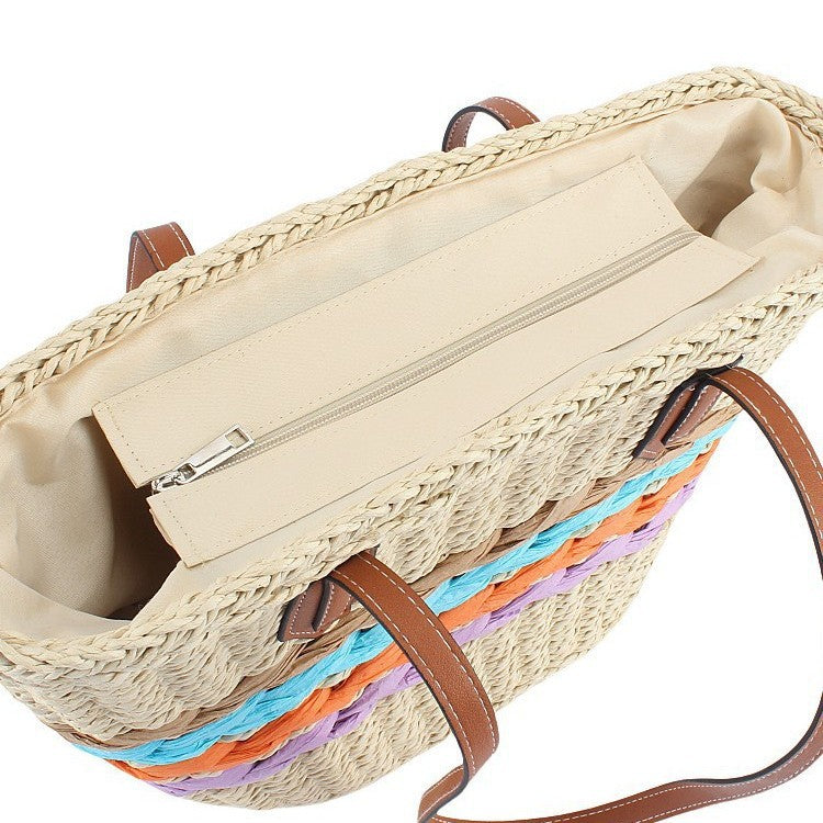 Handbag with Colorful Braided Details Bowlift