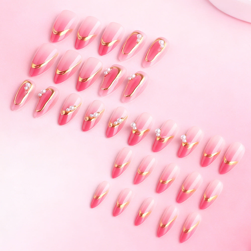 Elegant Press-On Nail Art Set Bowlift