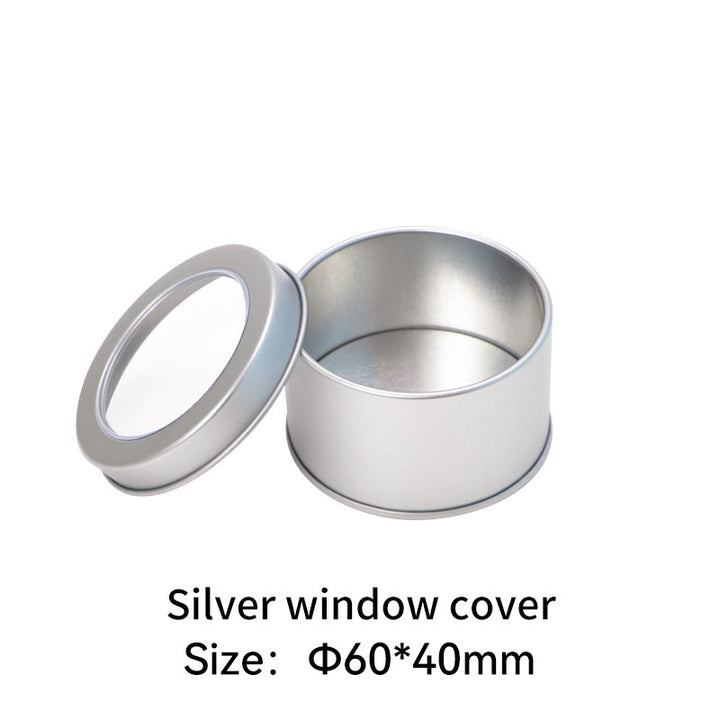 Rectangular metal storage tin with clear display window lid Bowlift