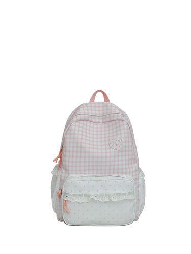 Charming Checkered Backpack Bowlift