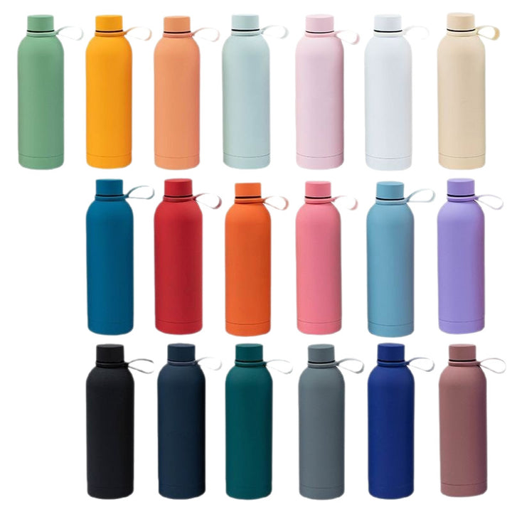 Ladies stylish stainless steel drinking bottle with innovative closure Bowlift
