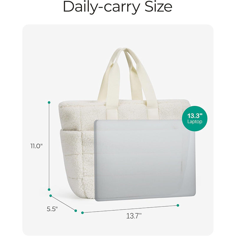 Plush Portable Shopping Bag Bowlift