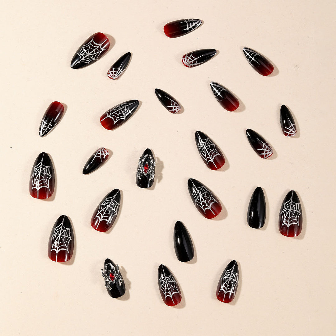 Gothic Spider Web Nail Art Extensions Bowlift