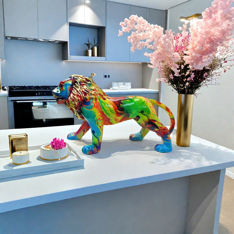 Artistically designed lion figure Bowlift