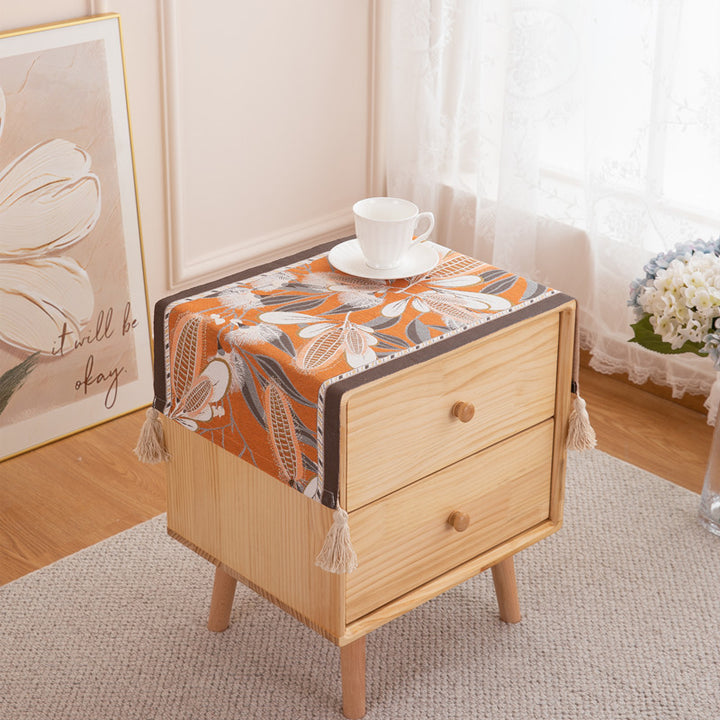 Decorative Leaf Print Table Cover