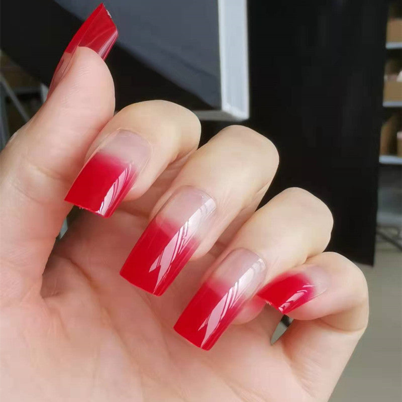 Artificial nails in modern French Tip design Bowlift
