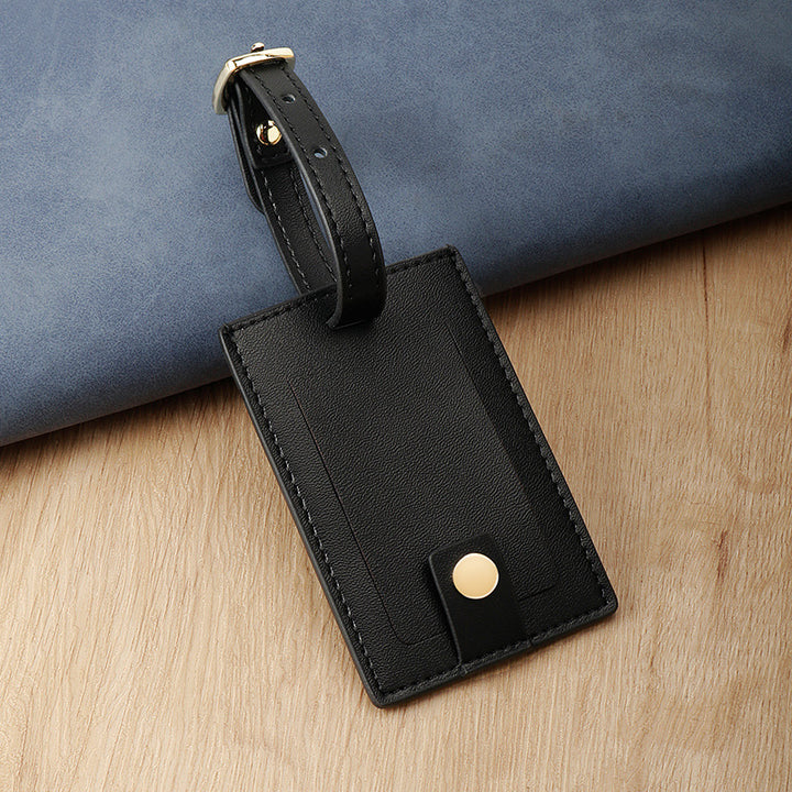 Premium Leather Luggage Tag Bowlift