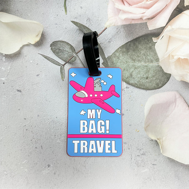 Airplane-Themed Luggage Tag Bowlift