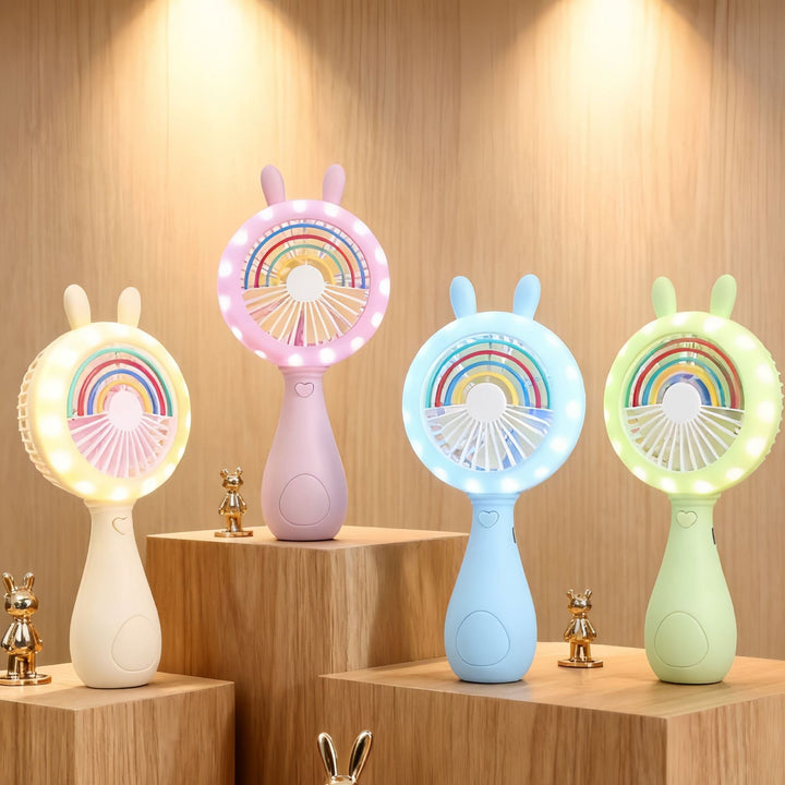 Women's Portable Mini Fan in Playful Bear Design Bowlift