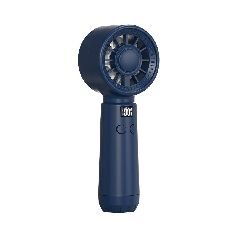 Unisex Portable Hand Fan with Digital Display and Multiple Speed Settings Bowlift