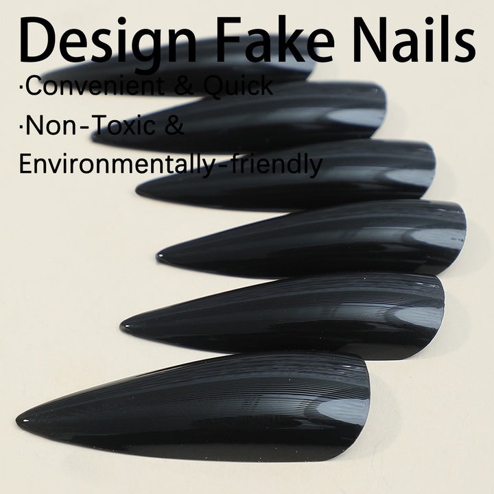 Artificial Nail Set with pointed and shiny nails Bowlift