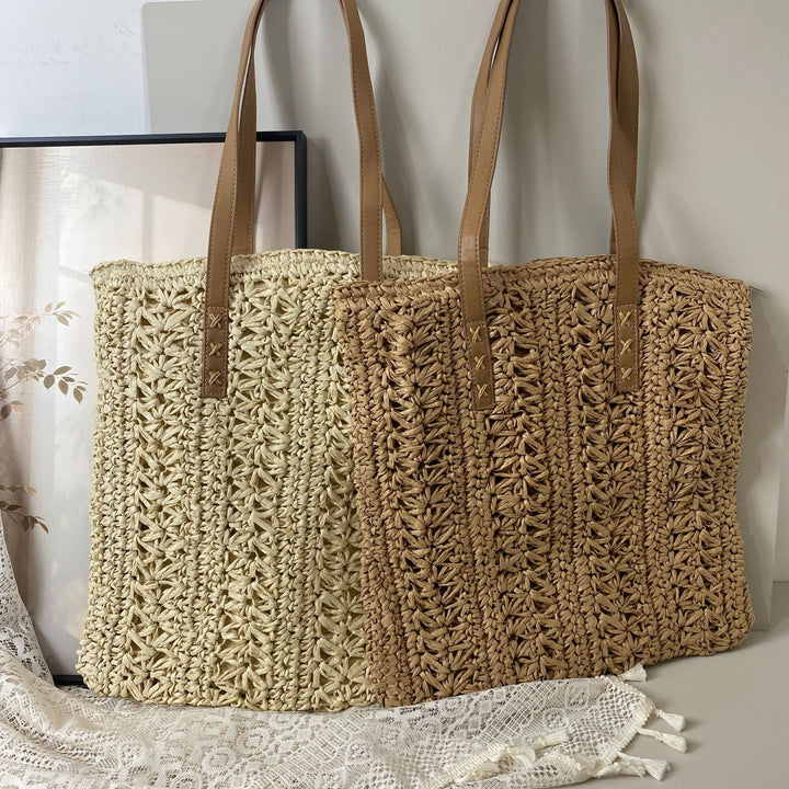 Handcrafted basket bag with unique circular pattern Bowlift