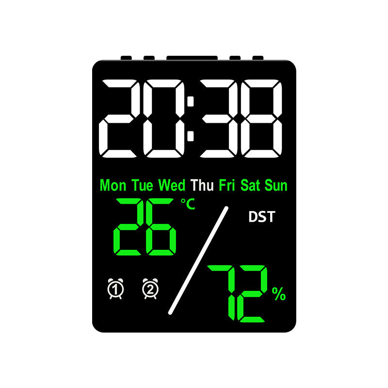 Digital Alarm Clock with Hygrometer and Temperature Display Bowlift