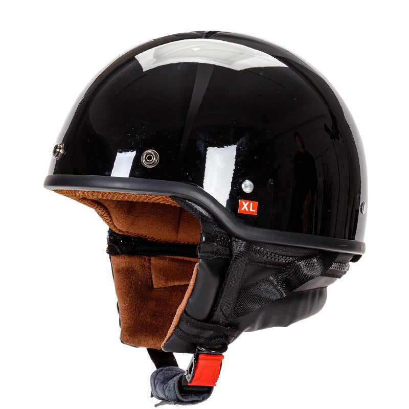 Lightweight Open-Face Motorcycle Helmet with Padded Interior Bowlift