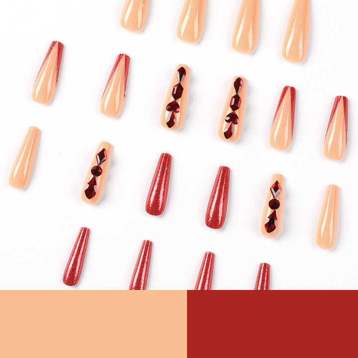 Artfully designed nail extensions with sparkling accents Bowlift