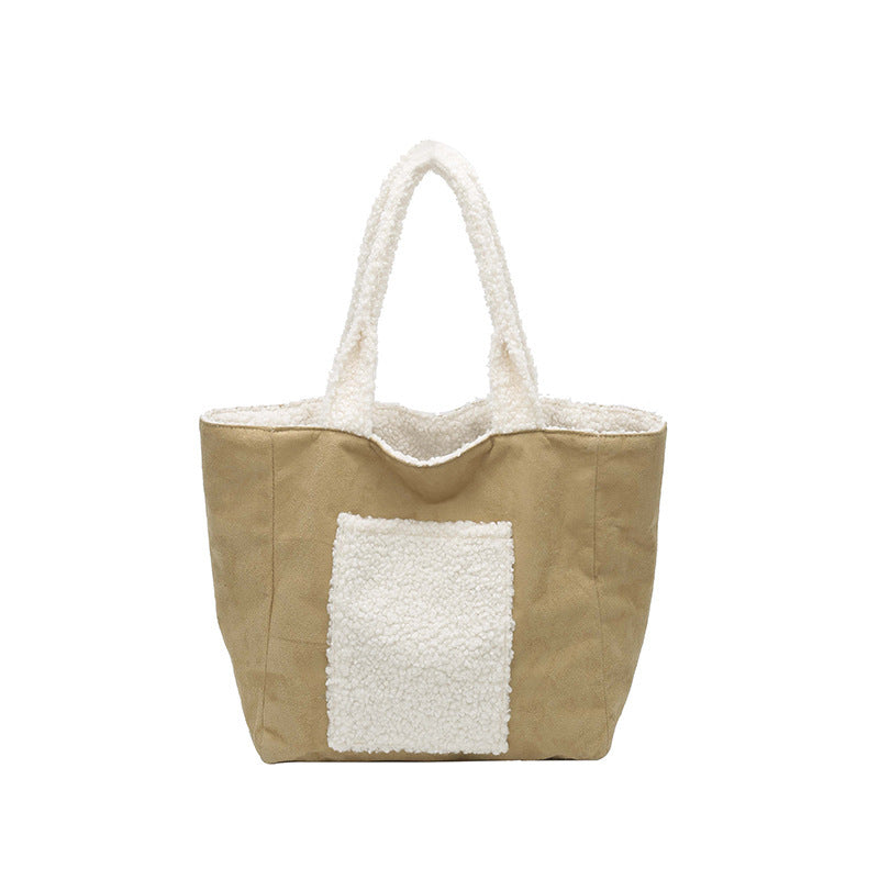 Cozy Sherpa Lined Tote Bag Bowlift