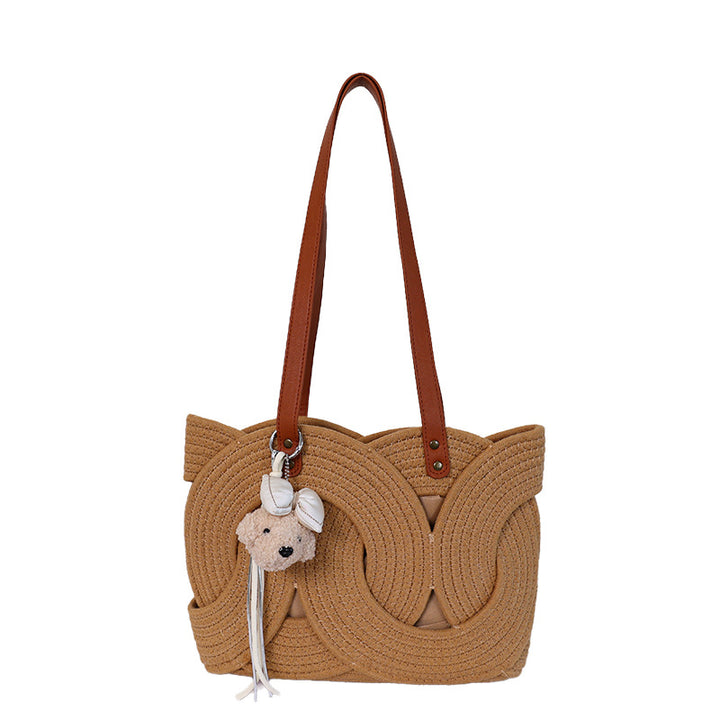 Designer shopping bag with decorative woven pattern Bowlift