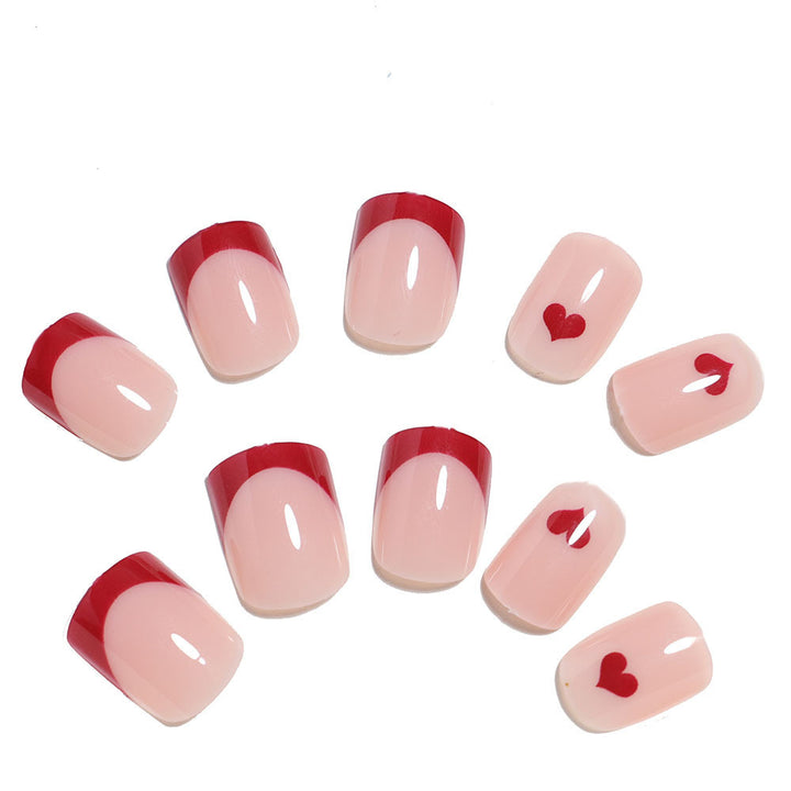 Heart-Shaped Custom Nail Art Bowlift