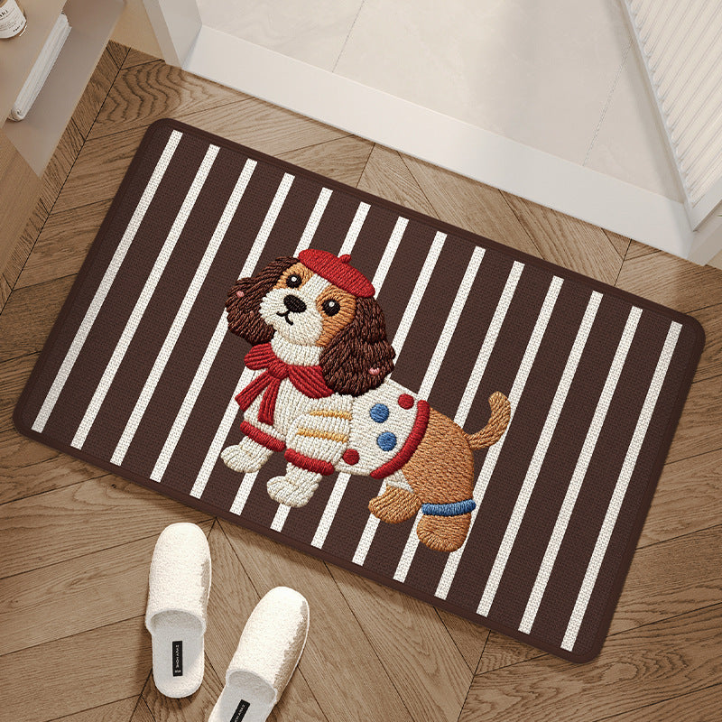 Adorable Dog-Themed Area Mat Bowlift