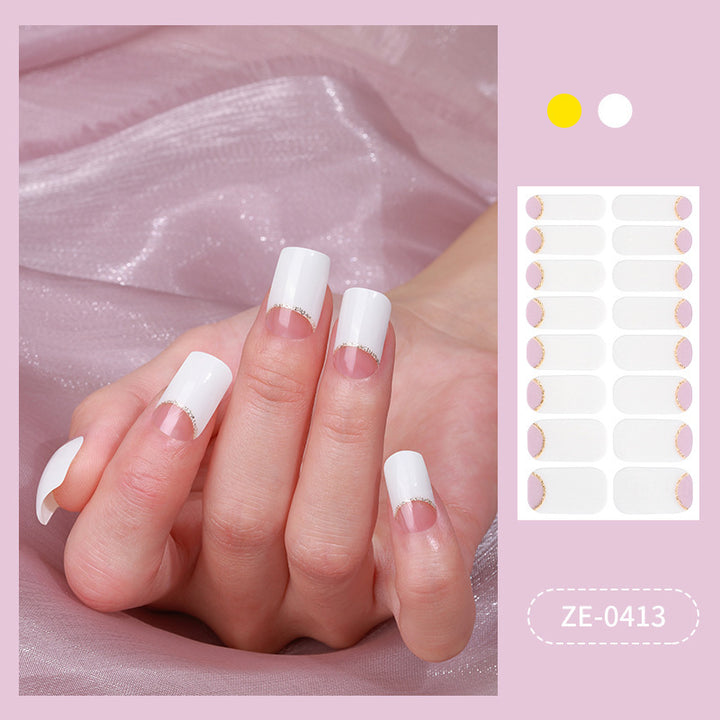 Elegant French Tip Nail Art Wraps