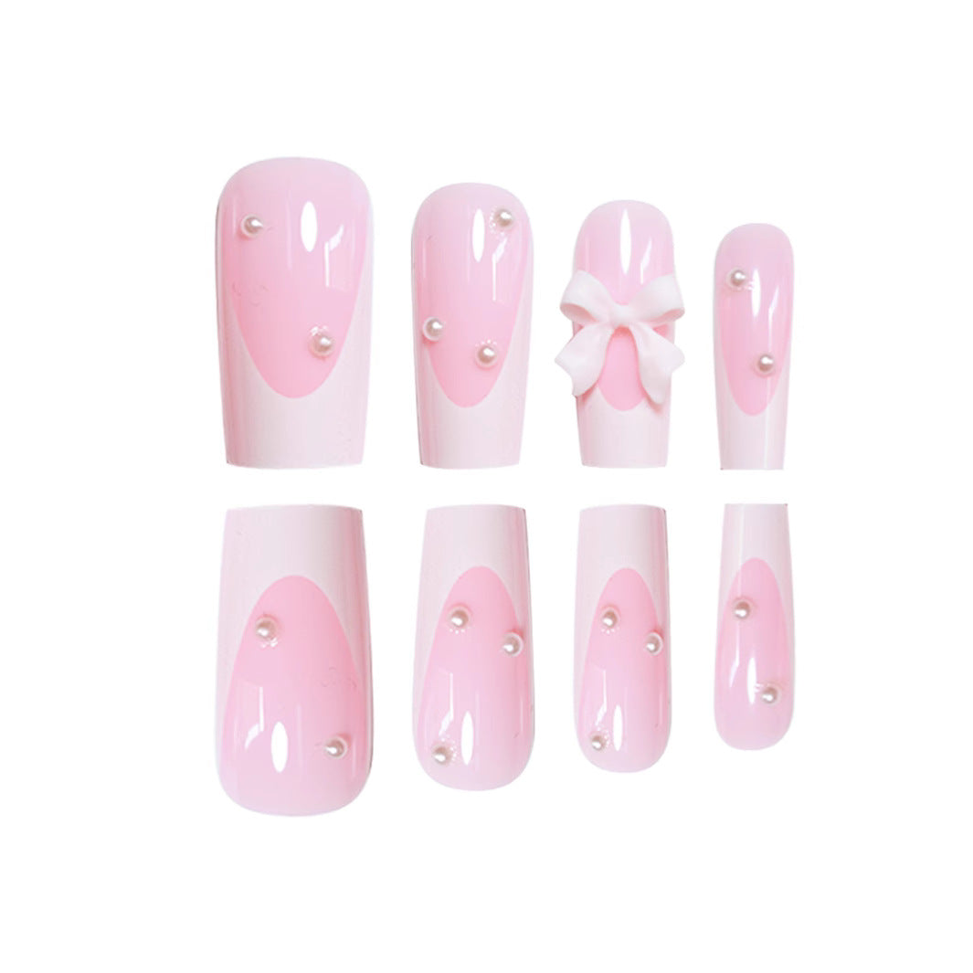 Decorative Press-On Nail Art with Bow Details Bowlift