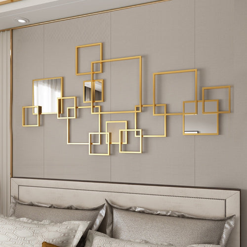 Abstract Geometric Wall Mirror Set Bowlift
