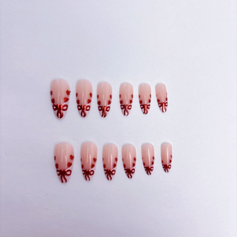 Premium Artificial Nails Set with Decorative Bows Bowlift