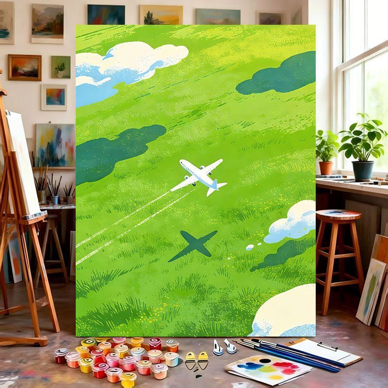Airplane-Themed Canvas Art Print Bowlift