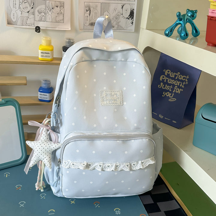 Polka Dot Decorative Backpack Bowlift