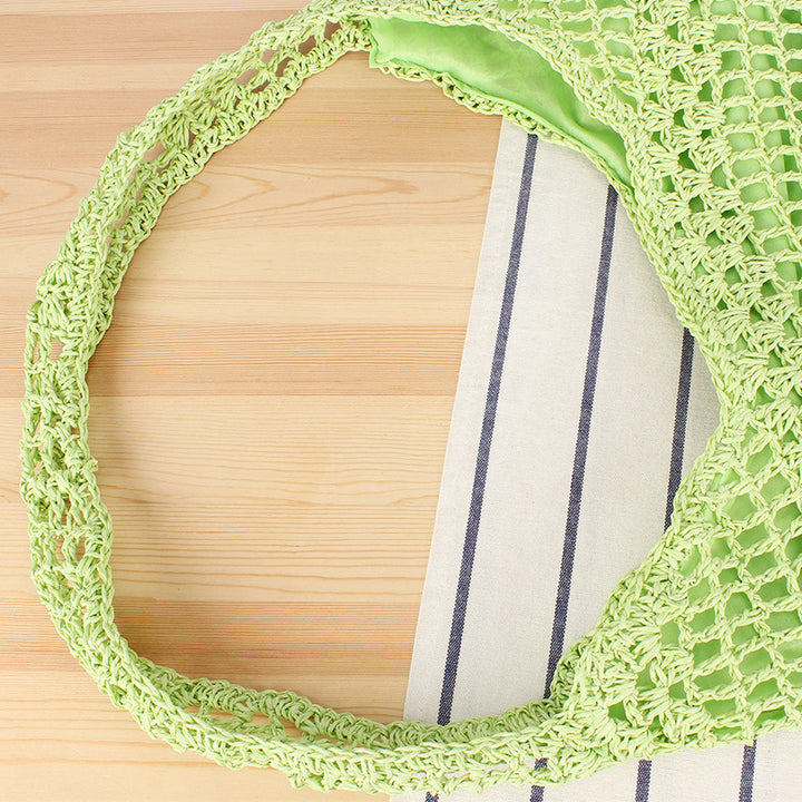 Basket bag with floral appliqué Bowlift
