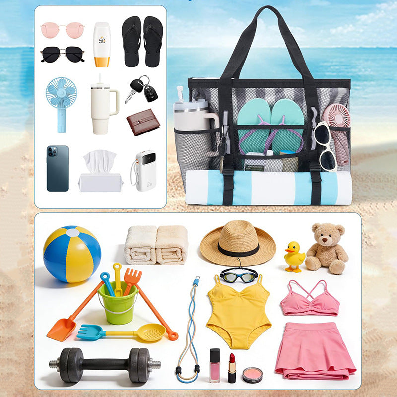 Multifunctional beach bag with mesh design Bowlift