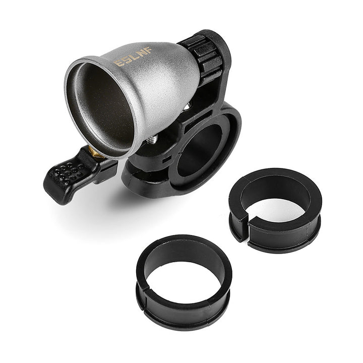 compact universal bicycle handlebar bell with adjustable clamp and silent lever Bowlift