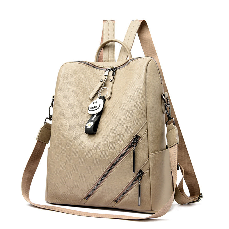 Checkered Pattern Stylish Backpack Bowlift