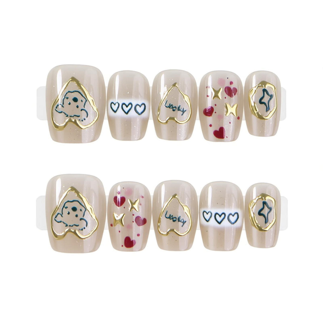 Themed Press-On Nail Set Bowlift