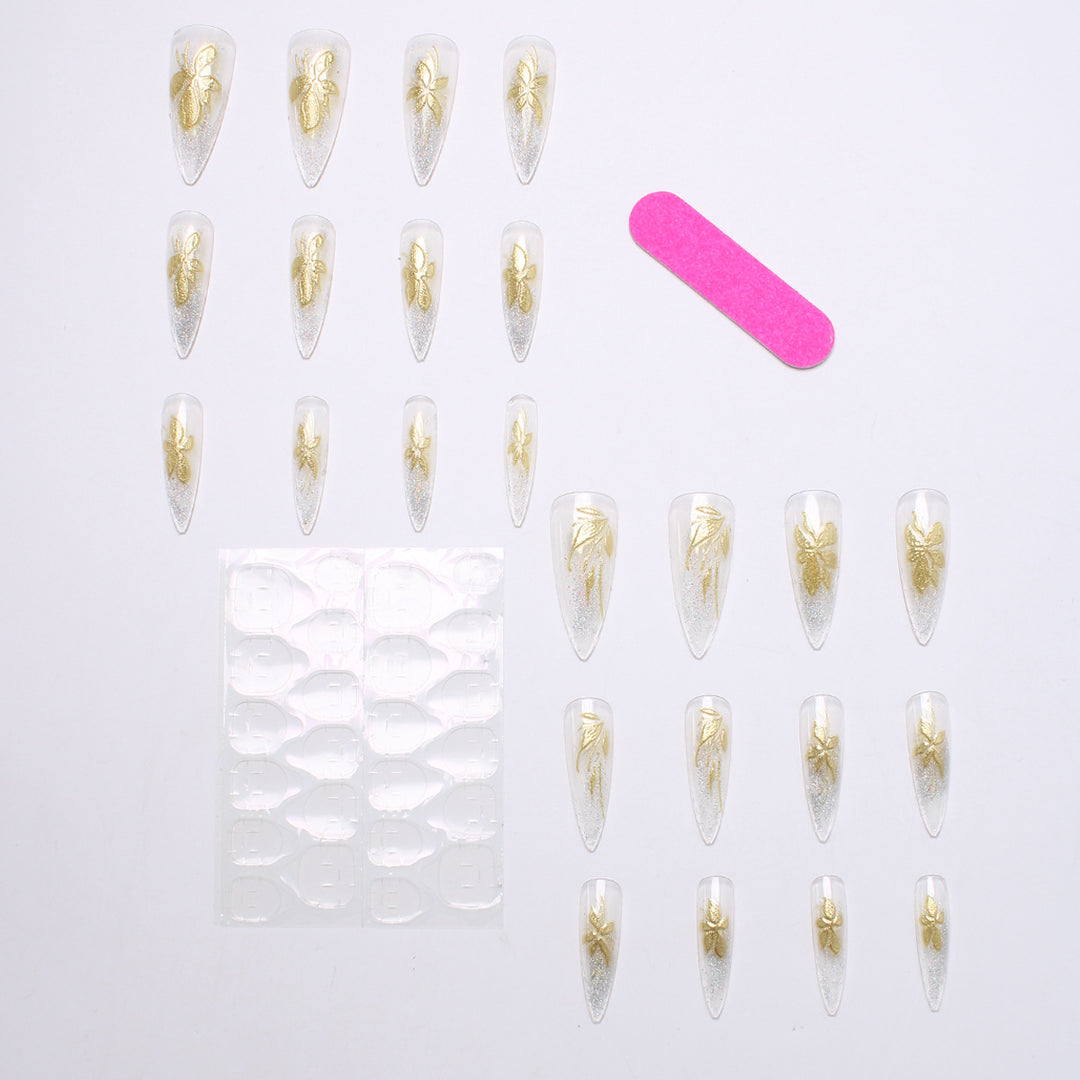 Floral-Inspired Press-On Nail Set Bowlift