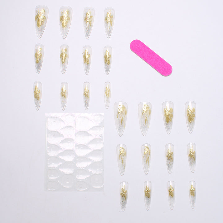 Floral-Inspired Press-On Nail Set Bowlift